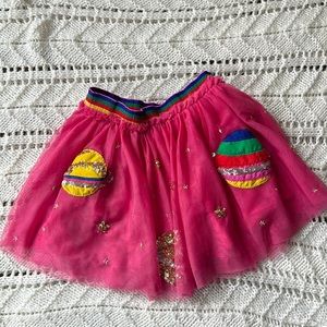 Mini-Boden Pink tulle solar system skirt - 3/4Yr girls